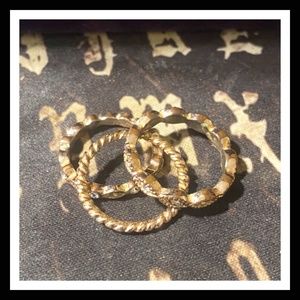 Sparkle Fantastic Stacking Rings SZ 9